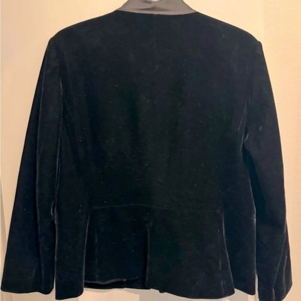 InWear velvet Callia blazer black one button soft office formal fitted rare US14 - Picture 4 of 6